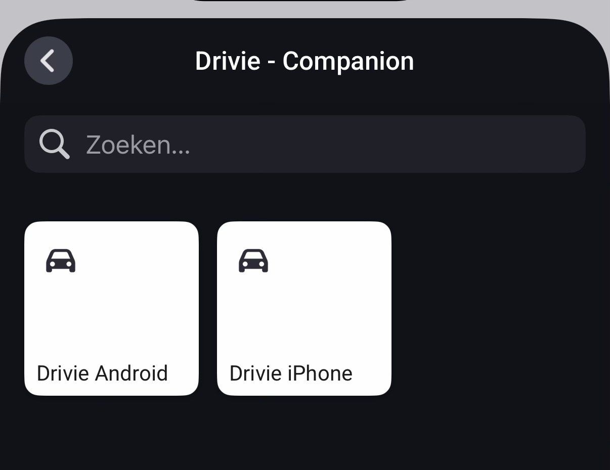 Kiezen tussen Drivie Android en Drivie iPhone om een telefoon te koppelen