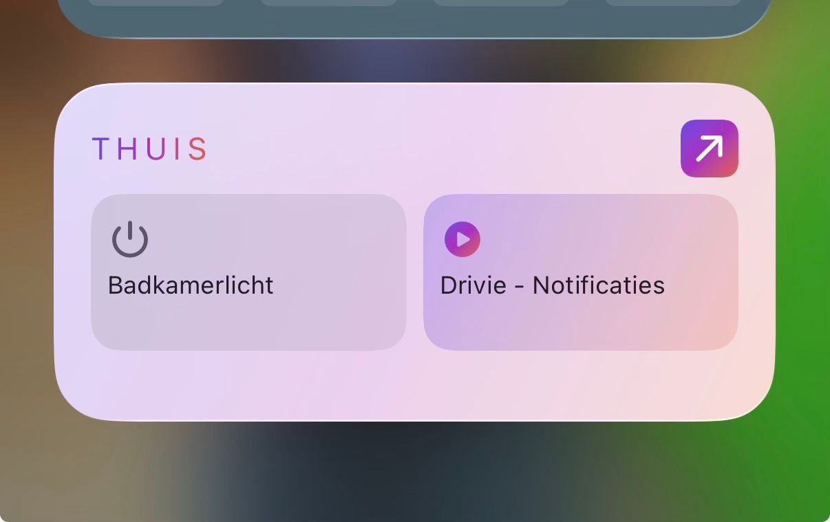 Dezelfde widget in lichte weergave