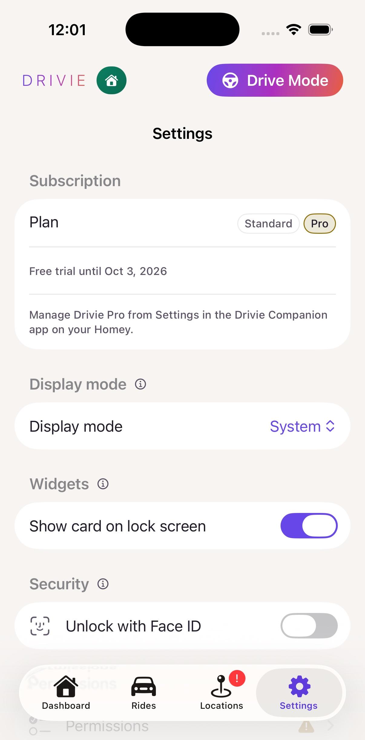 Samma prenumerationsstatus i telefonappen